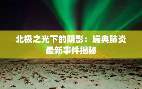 北极之光下的阴影：瑞典肺炎最新事件揭秘