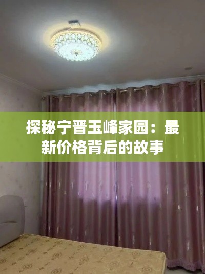 探秘宁晋玉峰家园:最新价格背后的故事