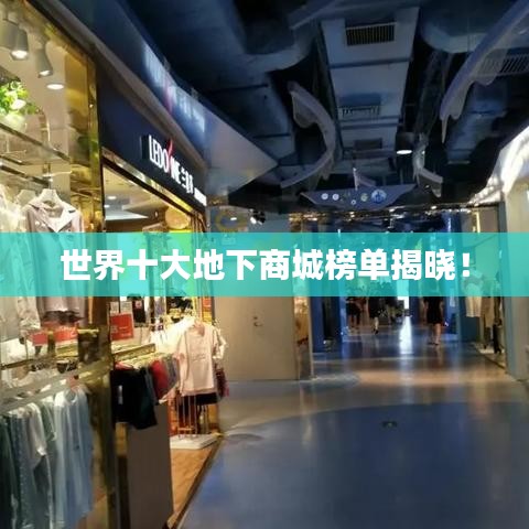 世界十大地下商城榜单揭晓!