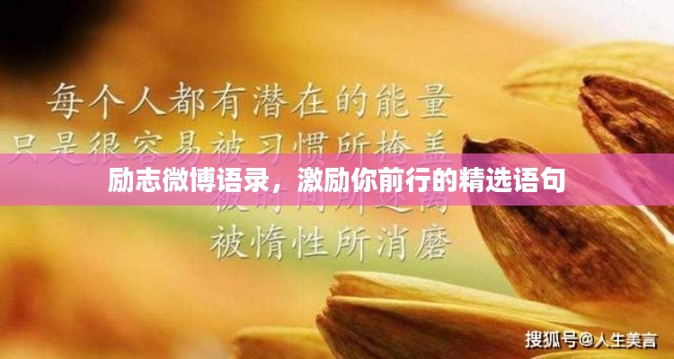 励志微博语录,激励你前行的精选语句