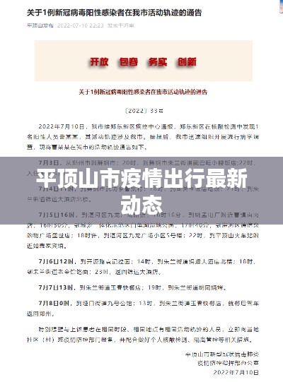平顶山市疫情出行最新动态